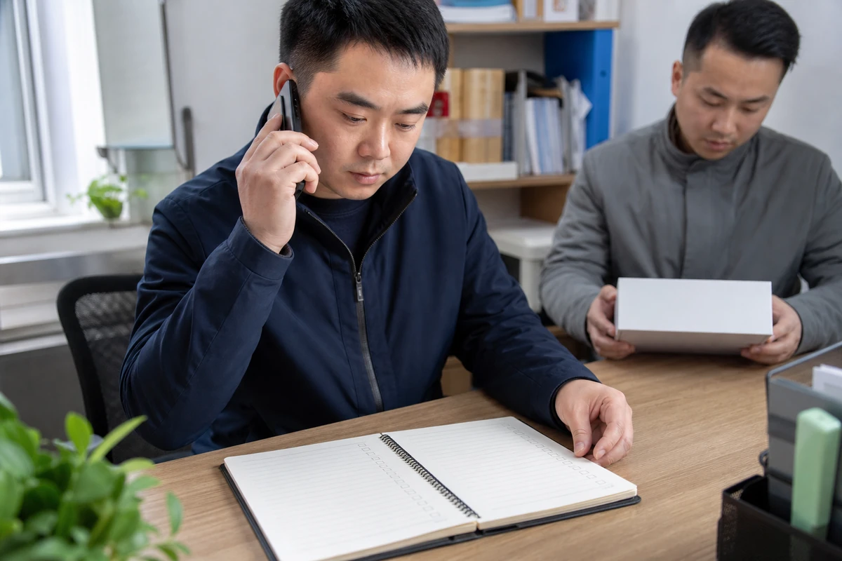 服务人员记录商户售后问题场景示意图
