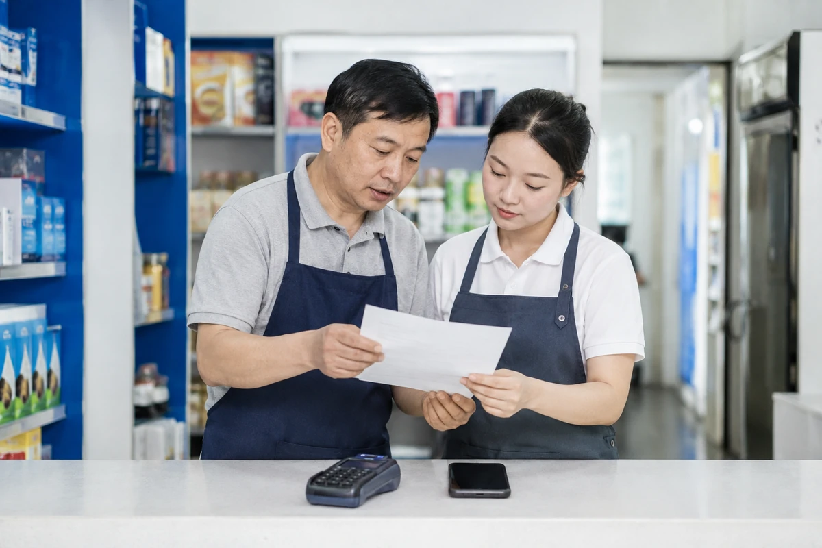 门店负责人和店员核对POS信息安全事项